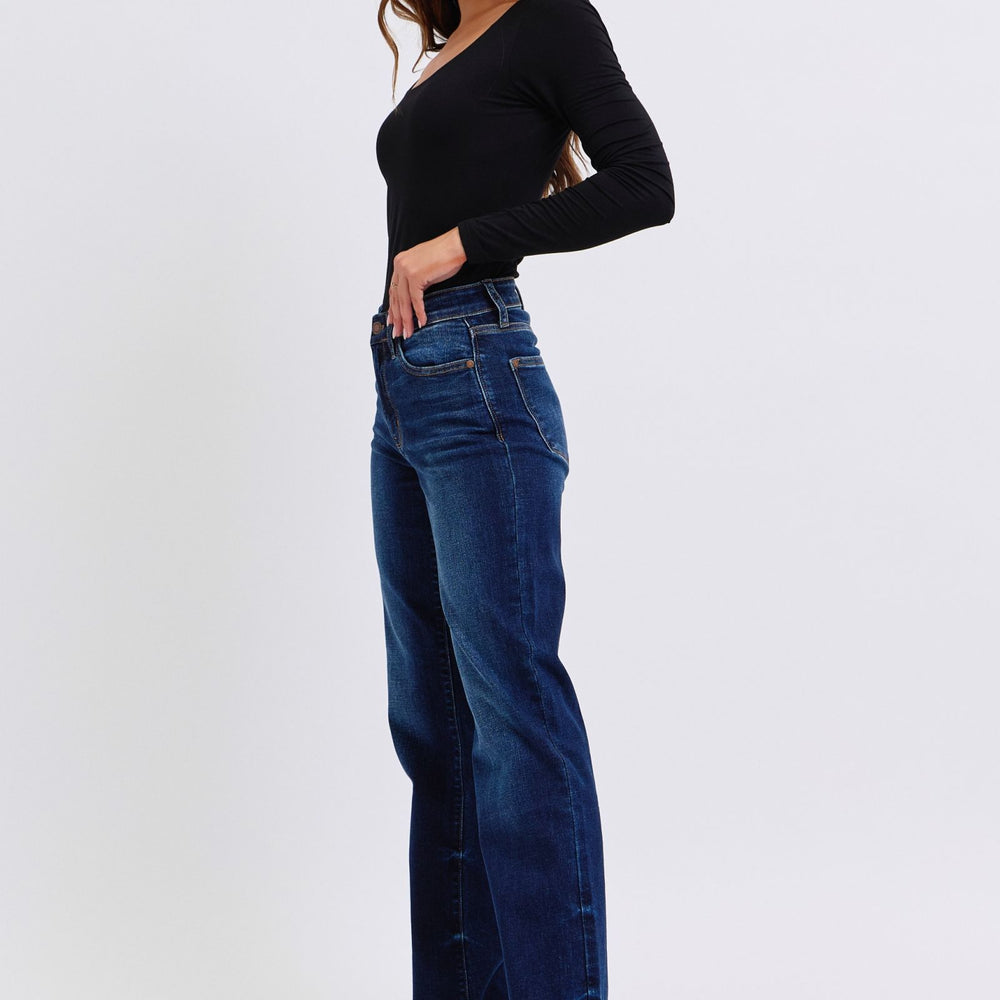 
                      
                        Judy Blue Full Size Raw Hem Straight Leg Jeans
                      
                    