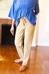 Judy Blue Feeling Fine Khaki Garment Dyed Drawstring Jogger Jeans