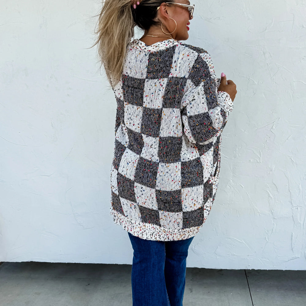 
                      
                        PREORDER: Checkered Miley Dot Cardigan in Four Colors
                      
                    