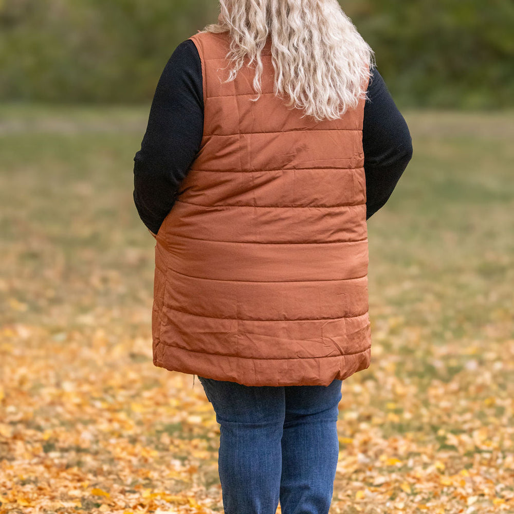 
                      
                        Harlow Long Vest - Cinnamon
                      
                    