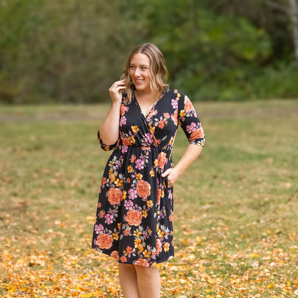 
                      
                        Taylor Dress - Black Fall Floral Mix
                      
                    