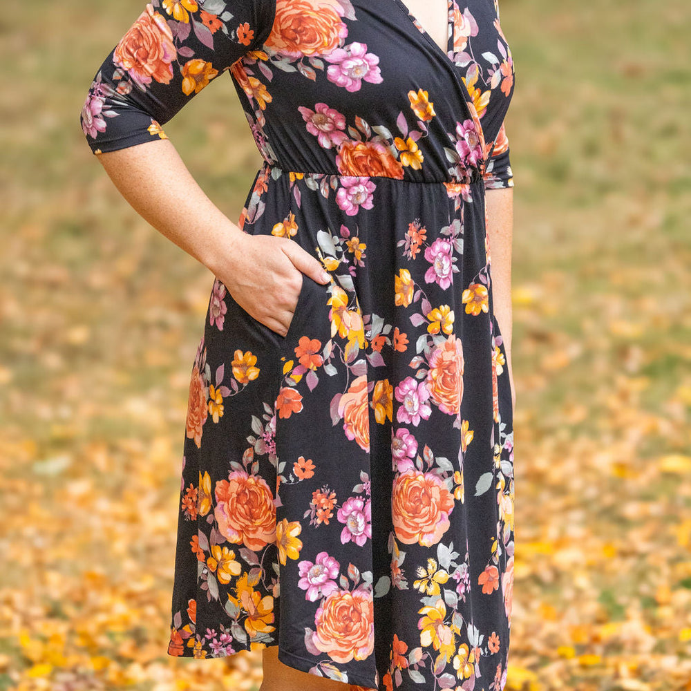 
                      
                        Taylor Dress - Black Fall Floral Mix
                      
                    