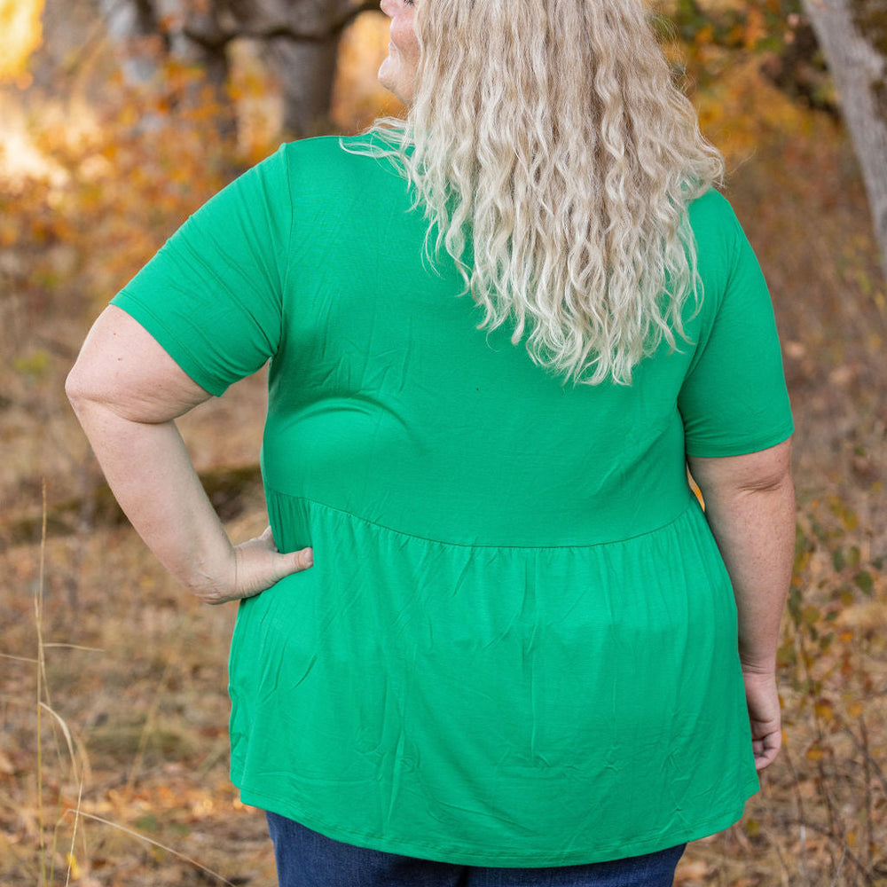 
                      
                        Sarah Ruffle Short Sleeve - Green
                      
                    