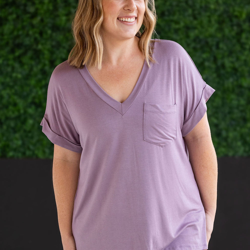 
                      
                        IN STOCK Sierra Pocket Tops - Dusty Purple
                      
                    