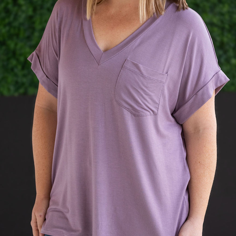 
                      
                        IN STOCK Sierra Pocket Tops - Dusty Purple
                      
                    