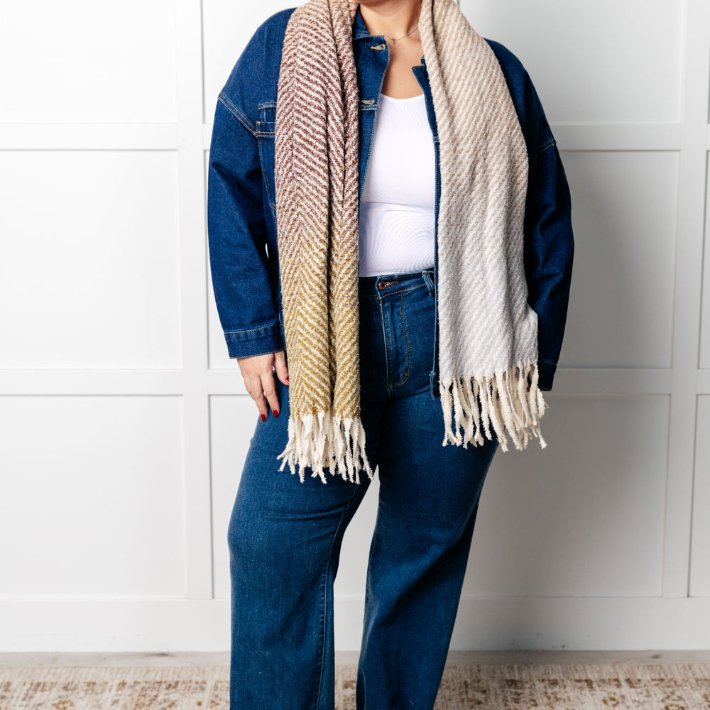 
                      
                        Cold Front Fringe Scarf in Blue and Green
                      
                    