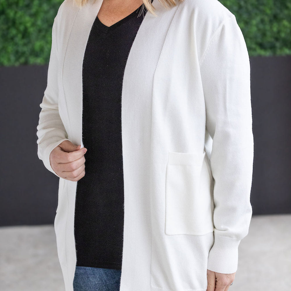 
                      
                        High Pocket Cardigan - White FINAL SALE
                      
                    