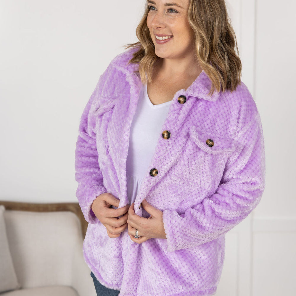 
                      
                        Fleece Shacket - Lavender
                      
                    