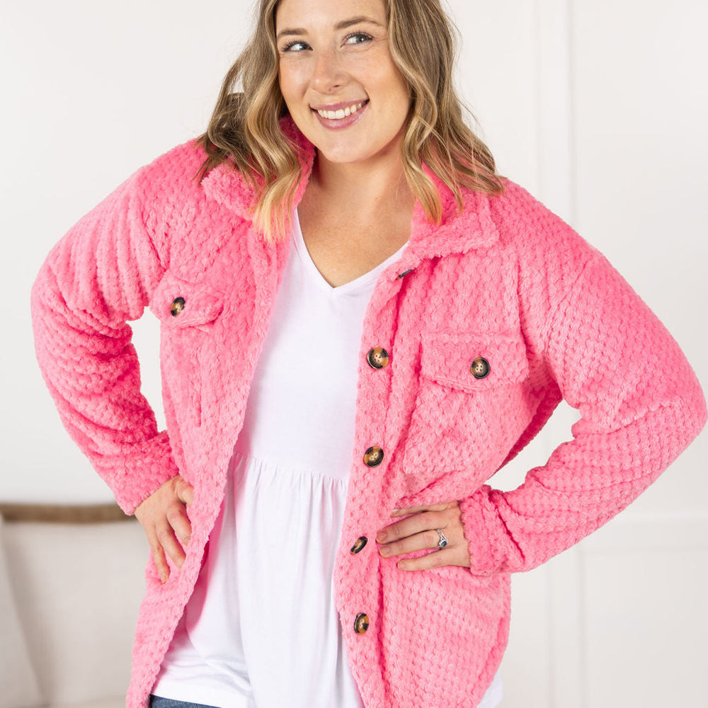 
                      
                        Fleece Shacket - Pink
                      
                    