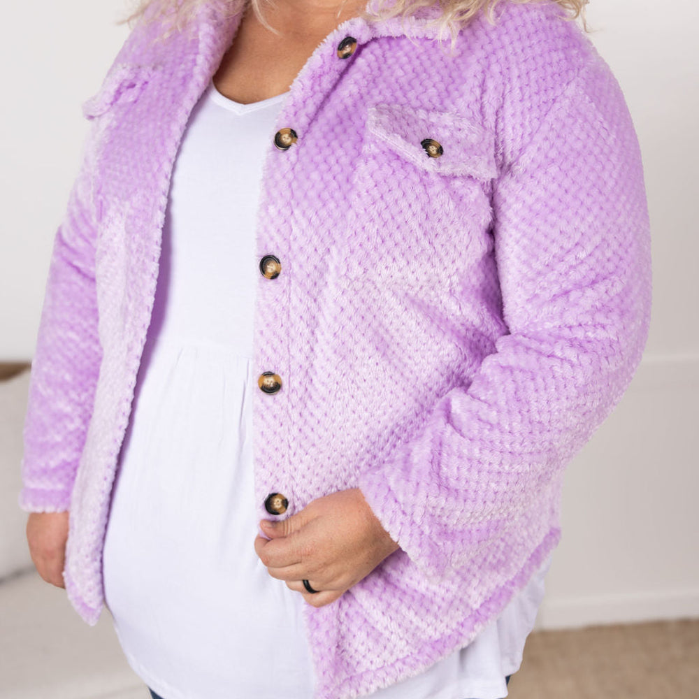 
                      
                        Fleece Shacket - Lavender
                      
                    