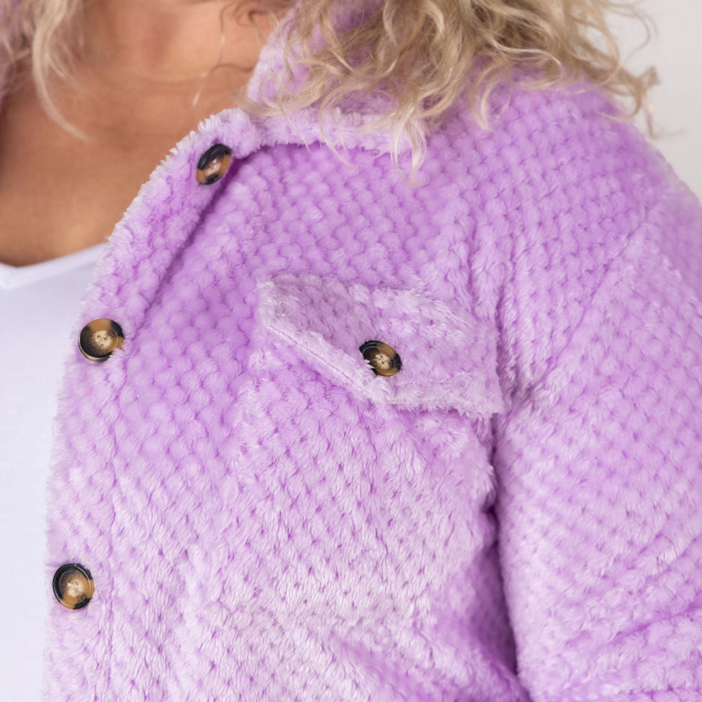 
                      
                        Fleece Shacket - Lavender
                      
                    