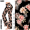 Floral Cheetah - Yoga Flares with Pockets