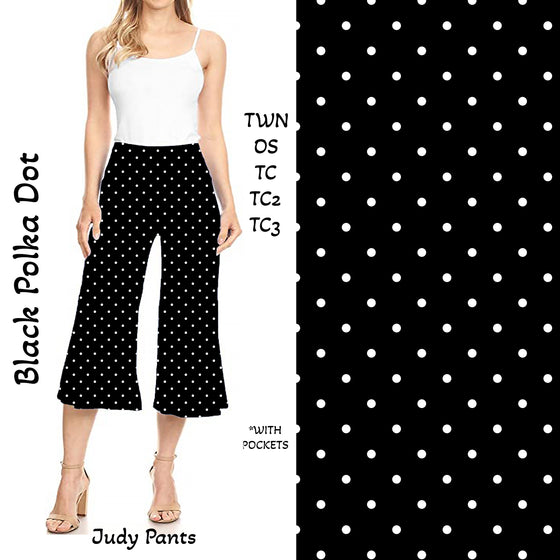 Black Polka Dot Judy Pants with Pockets