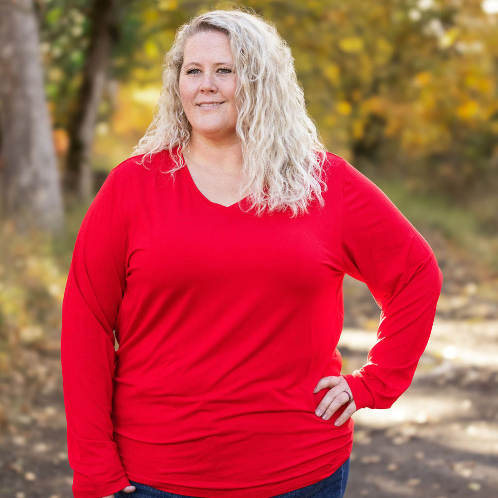 
                      
                        Leah Long Sleeve Top - Red
                      
                    