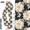 Cream Butterfly & Flower - Yoga Flares with Pockets