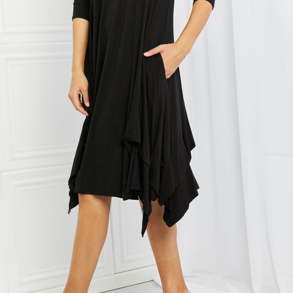 
                      
                        Celeste Full Size Pick-up Hem Asymmetric Midi Dress
                      
                    