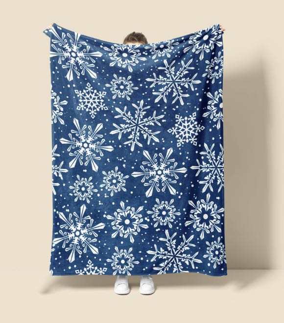 Blue Snowflake Blanket