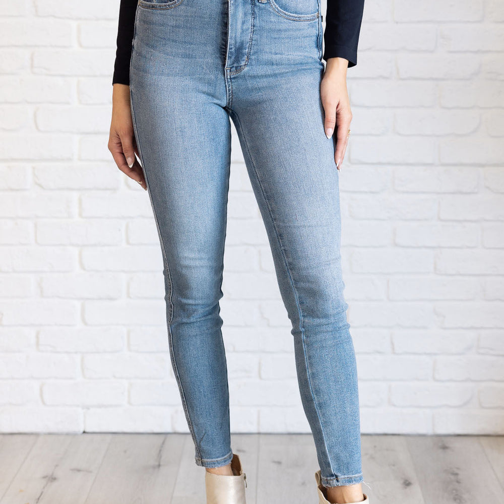 
                      
                        Justine High Rise Control Top Contrast Wash Skinny Jeans
                      
                    