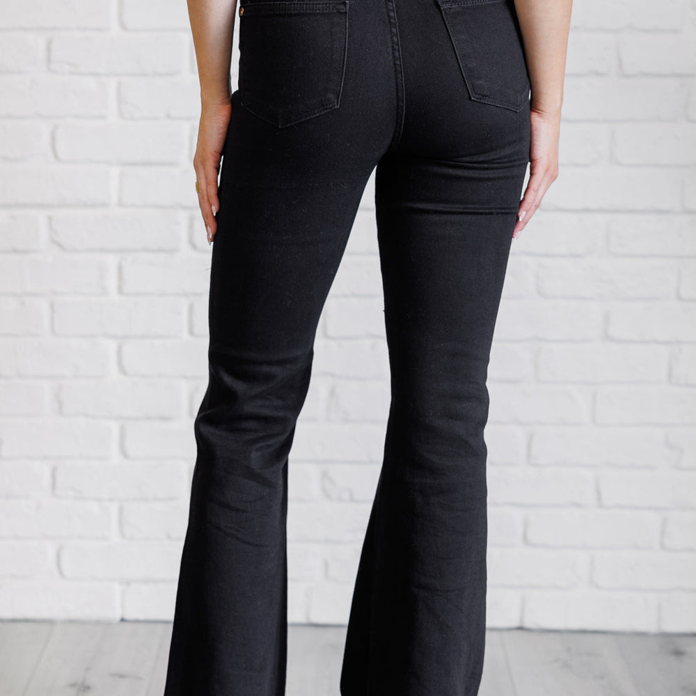 
                      
                        Etta High Rise Control Top Flare Jeans in Black
                      
                    