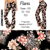 Floral Cheetah - Yoga Flares with Pockets