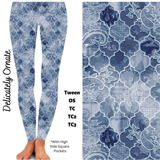 Delicately Ornate - Leggings with Pockets