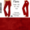 Red Mineral Wash Yoga Flares with Pockets