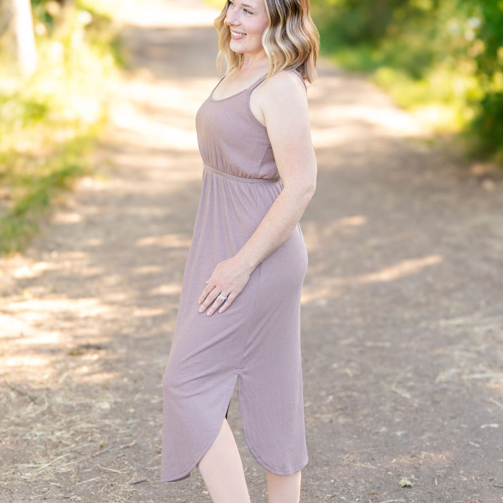 
                      
                        Reagan Ribbed Midi Dress - Mocha
                      
                    