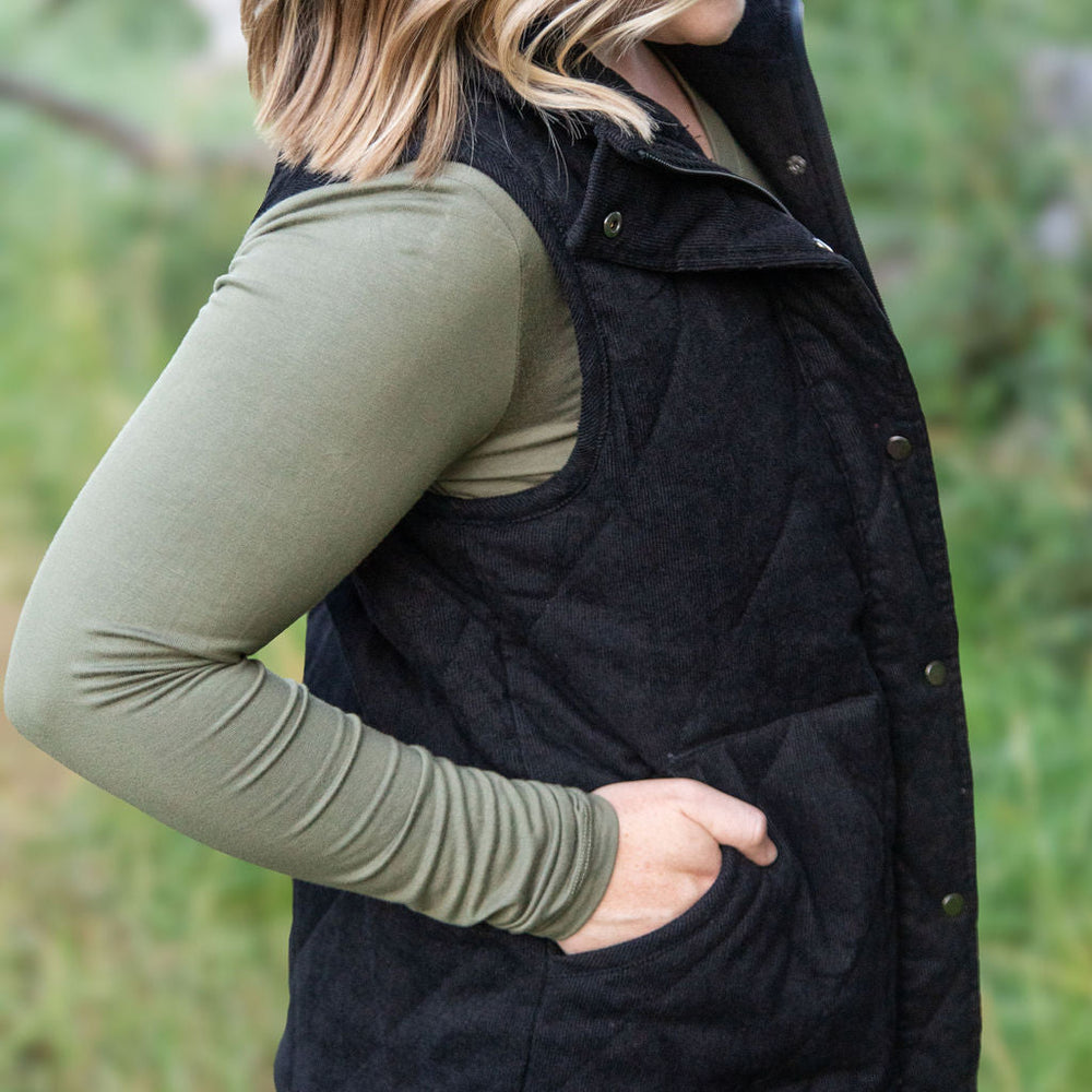 
                      
                        Corduroy Vest - Black
                      
                    