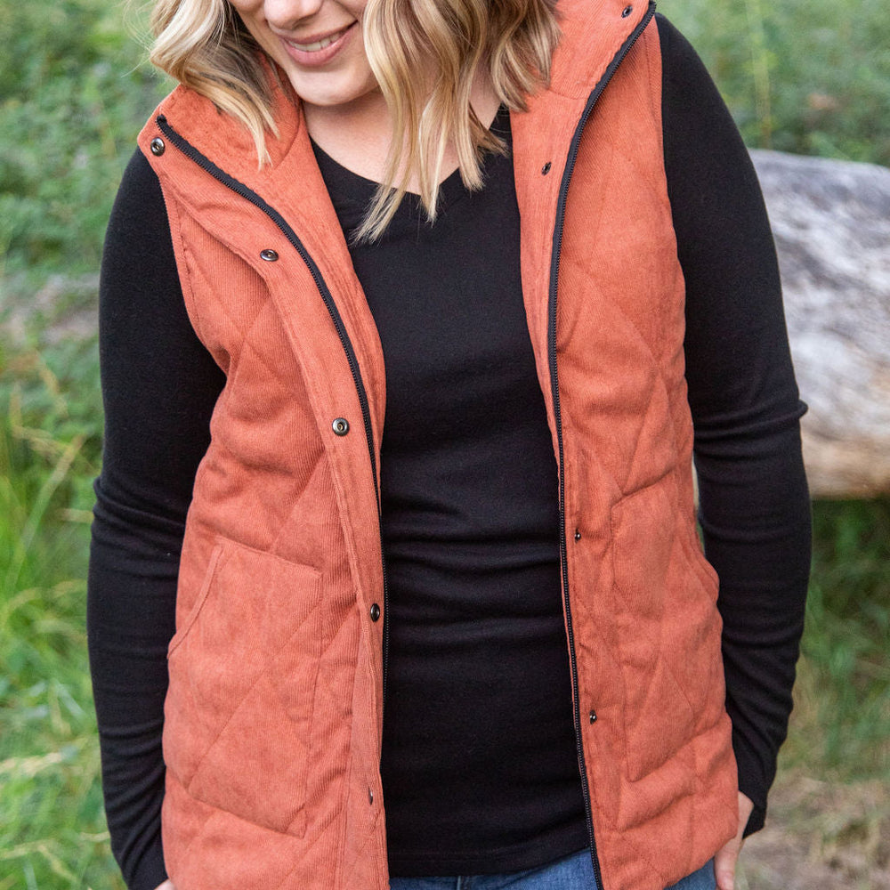 
                      
                        IN STOCK Corduroy Vest - Pumpkin
                      
                    