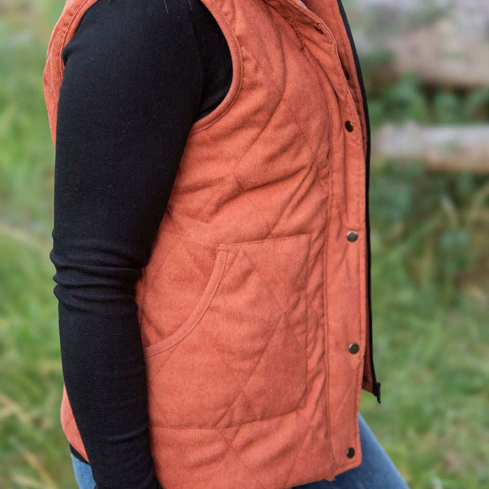 
                      
                        IN STOCK Corduroy Vest - Pumpkin
                      
                    