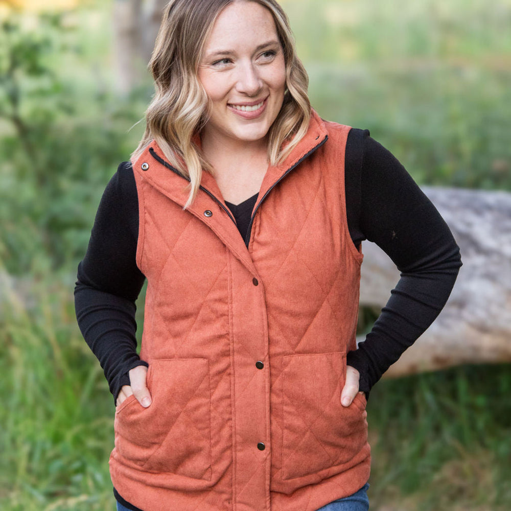 
                      
                        IN STOCK Corduroy Vest - Pumpkin
                      
                    