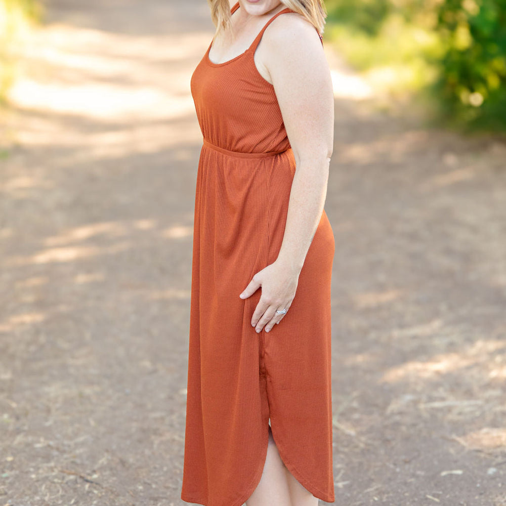 
                      
                        Reagan Ribbed Midi Dress - Rust
                      
                    