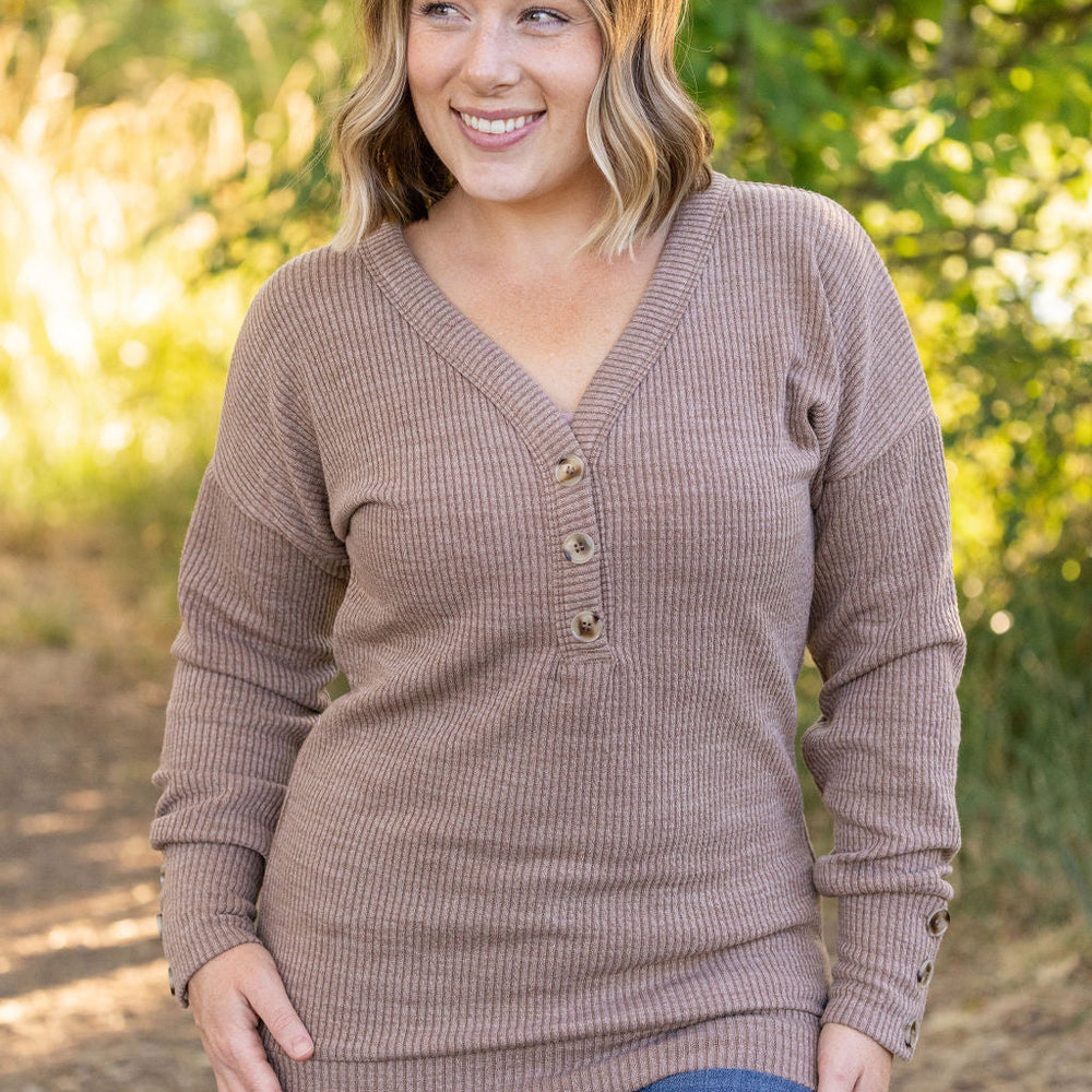 
                      
                        Brittney Button Sweater - Mocha
                      
                    