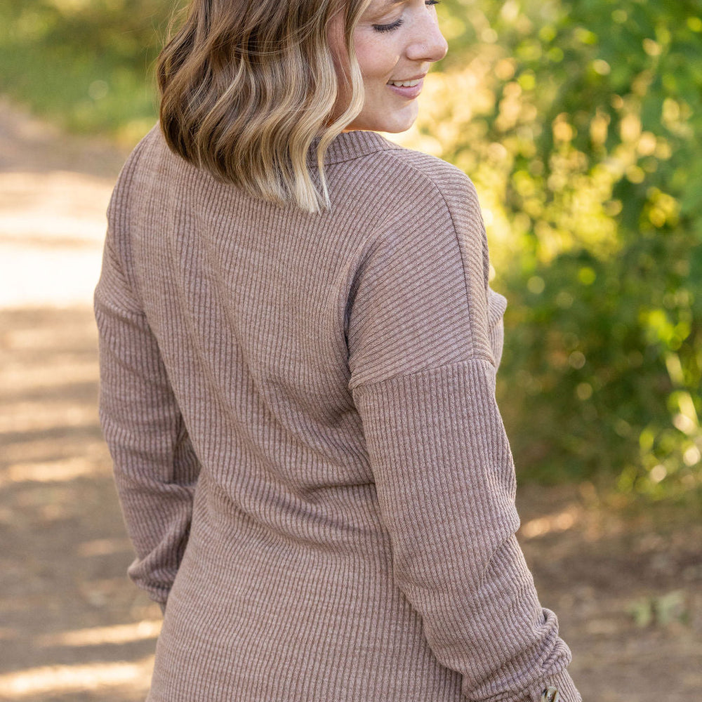 
                      
                        Brittney Button Sweater - Mocha
                      
                    