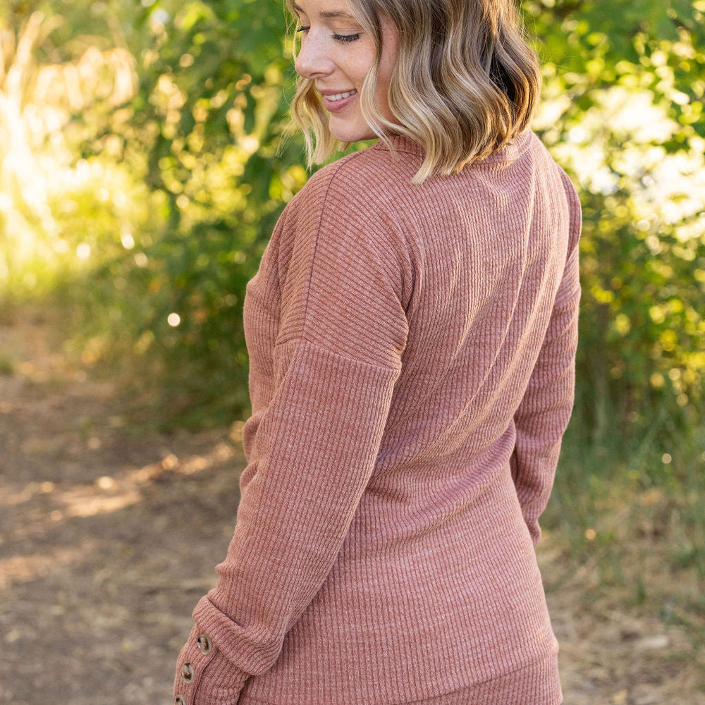 
                      
                        Brittney Button Sweater - Terra Cotta
                      
                    