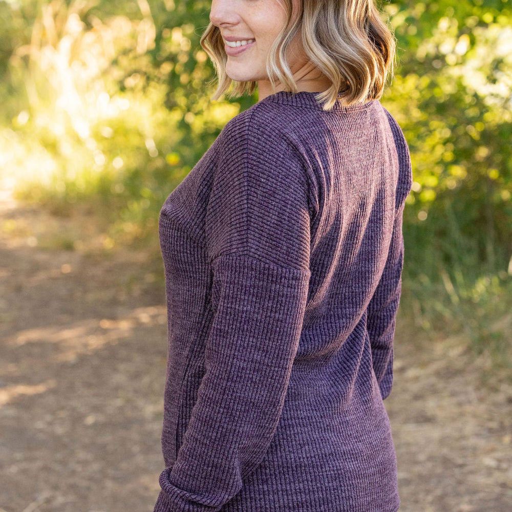 
                      
                        Brittney Button Sweater - Purple
                      
                    