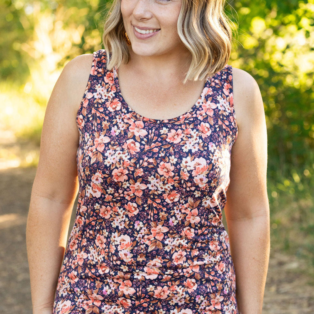 
                      
                        Luxe Crew Tank - Navy Floral Mix
                      
                    