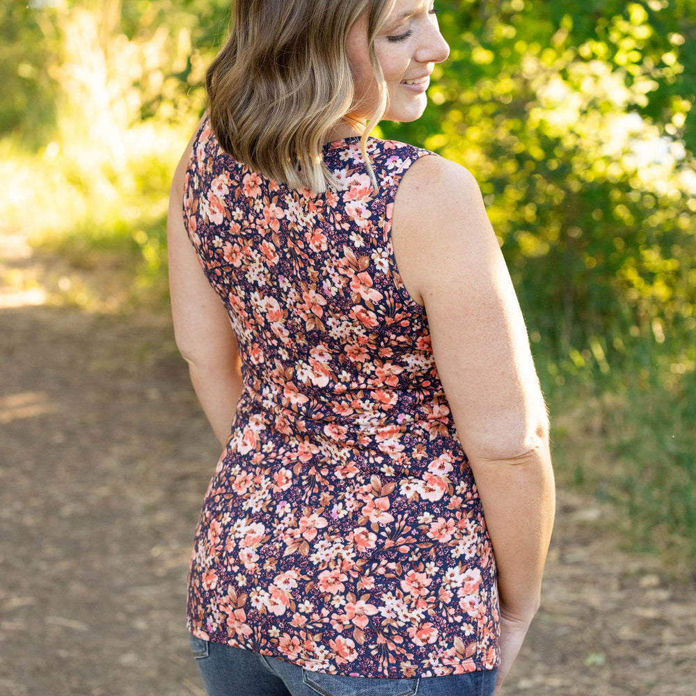 
                      
                        Luxe Crew Tank - Navy Floral Mix
                      
                    