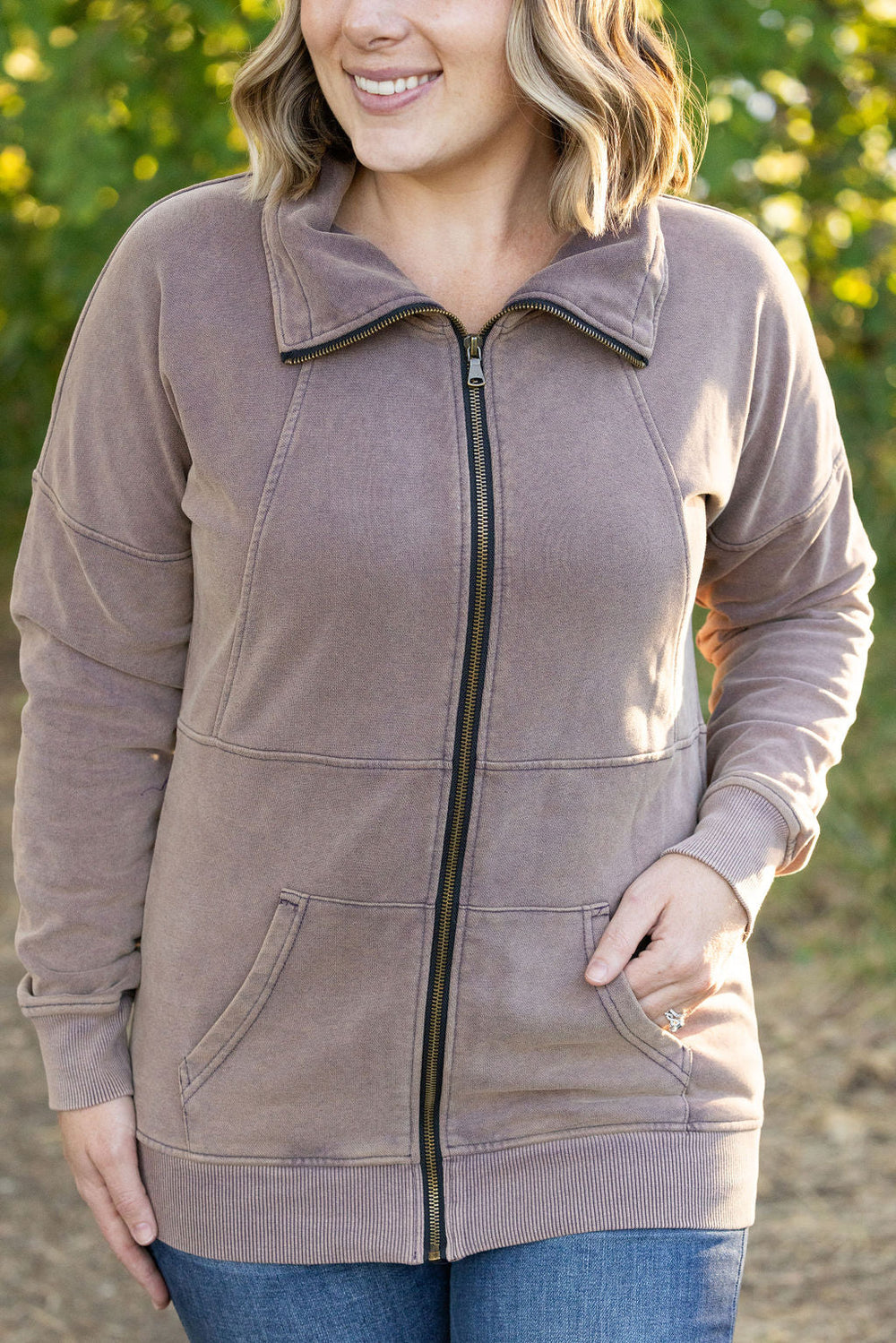 Vintage Wash FullZip - Mocha