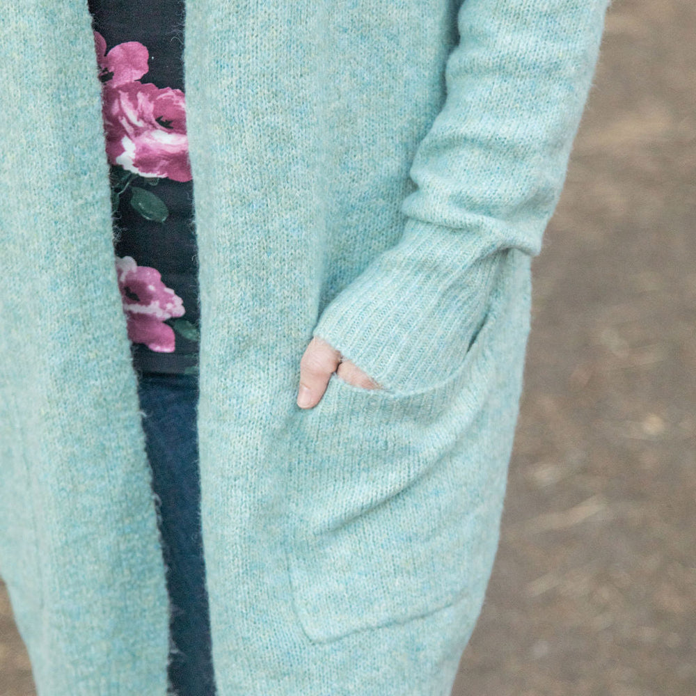 
                      
                        Madison Cozy Cardigan - Sage/Blue Mix
                      
                    