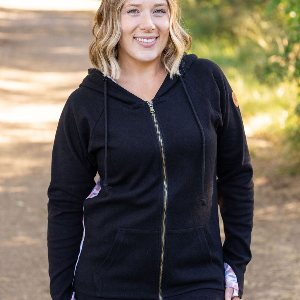 
                      
                        Classic Fullzip Hoodie - Black and Fall Floral
                      
                    