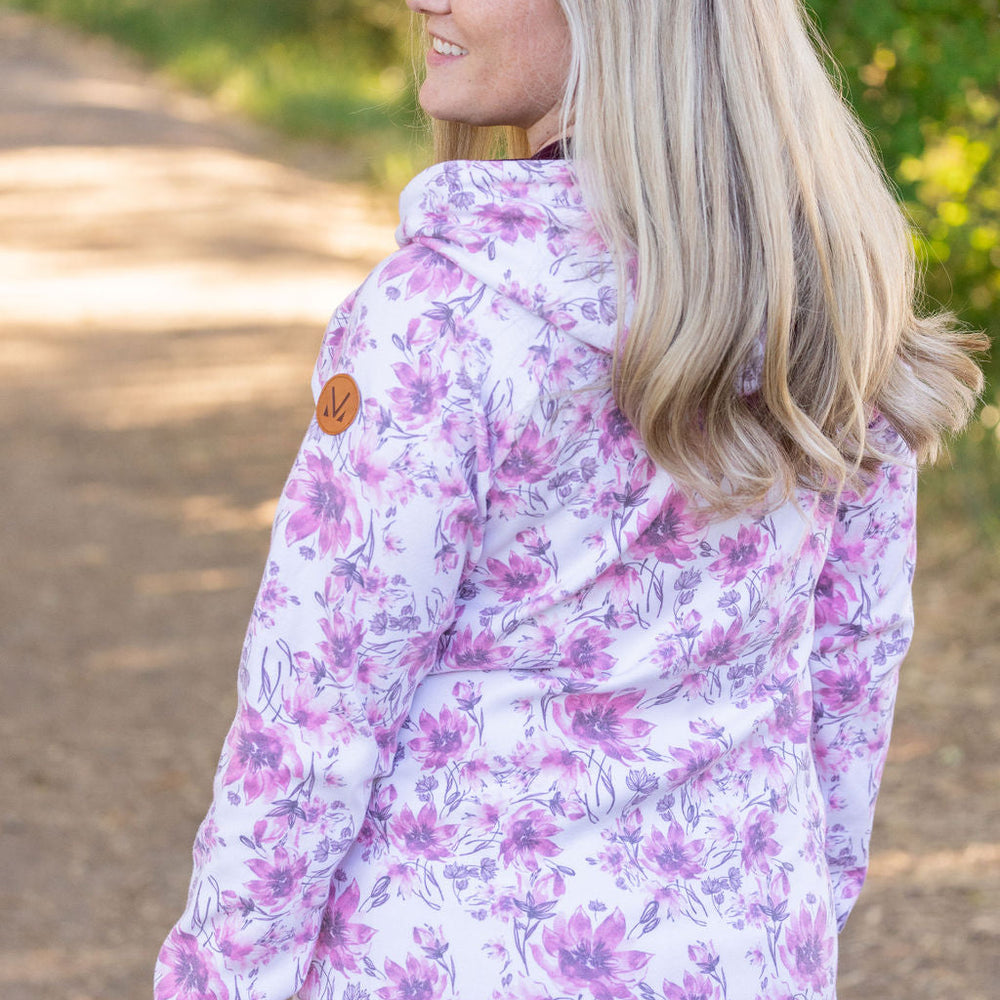 
                      
                        Classic Fullzip Hoodie - Pink Floral and Burgundy
                      
                    