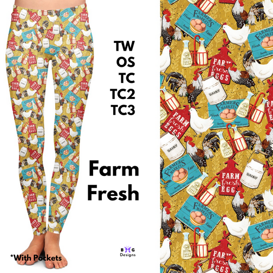 Farm Fresh - Leggings with Pockets