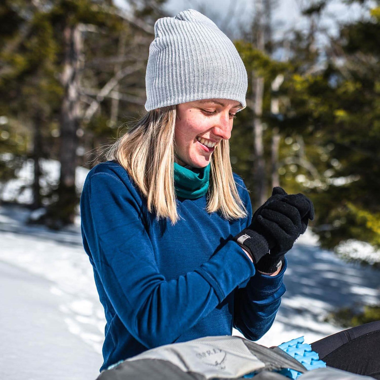 Minus33 Merino Wool Slouchy Beanie with ribbed knit and foldable cuff