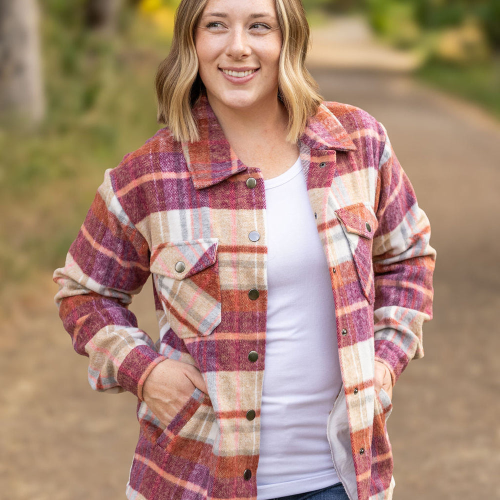 
                      
                        Norah Plaid Shacket - Sunset Plaid
                      
                    