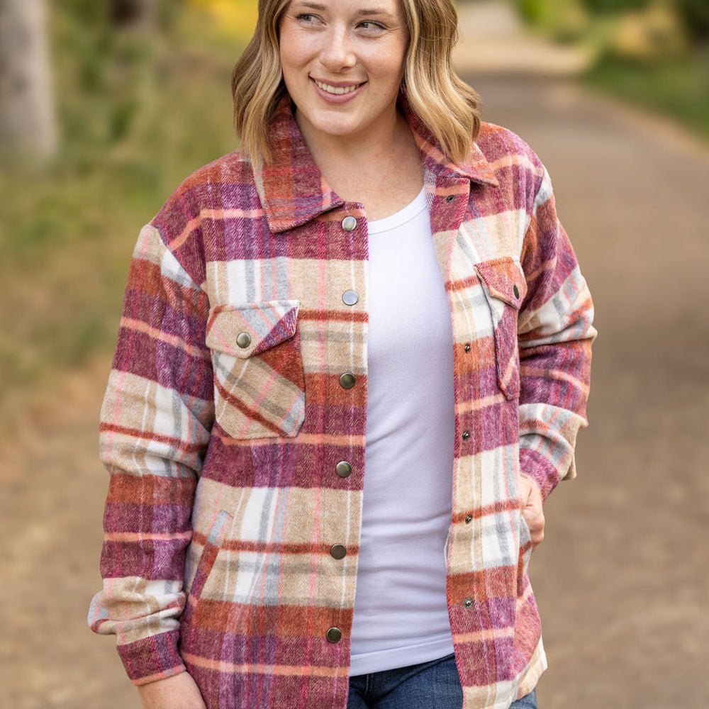 
                      
                        Norah Plaid Shacket - Sunset Plaid
                      
                    