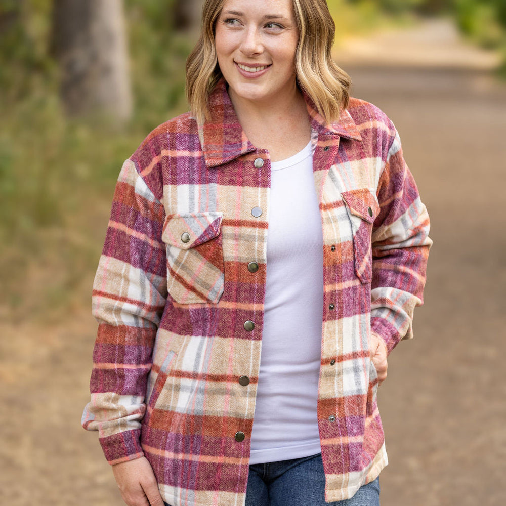 
                      
                        Norah Plaid Shacket - Sunset Plaid
                      
                    