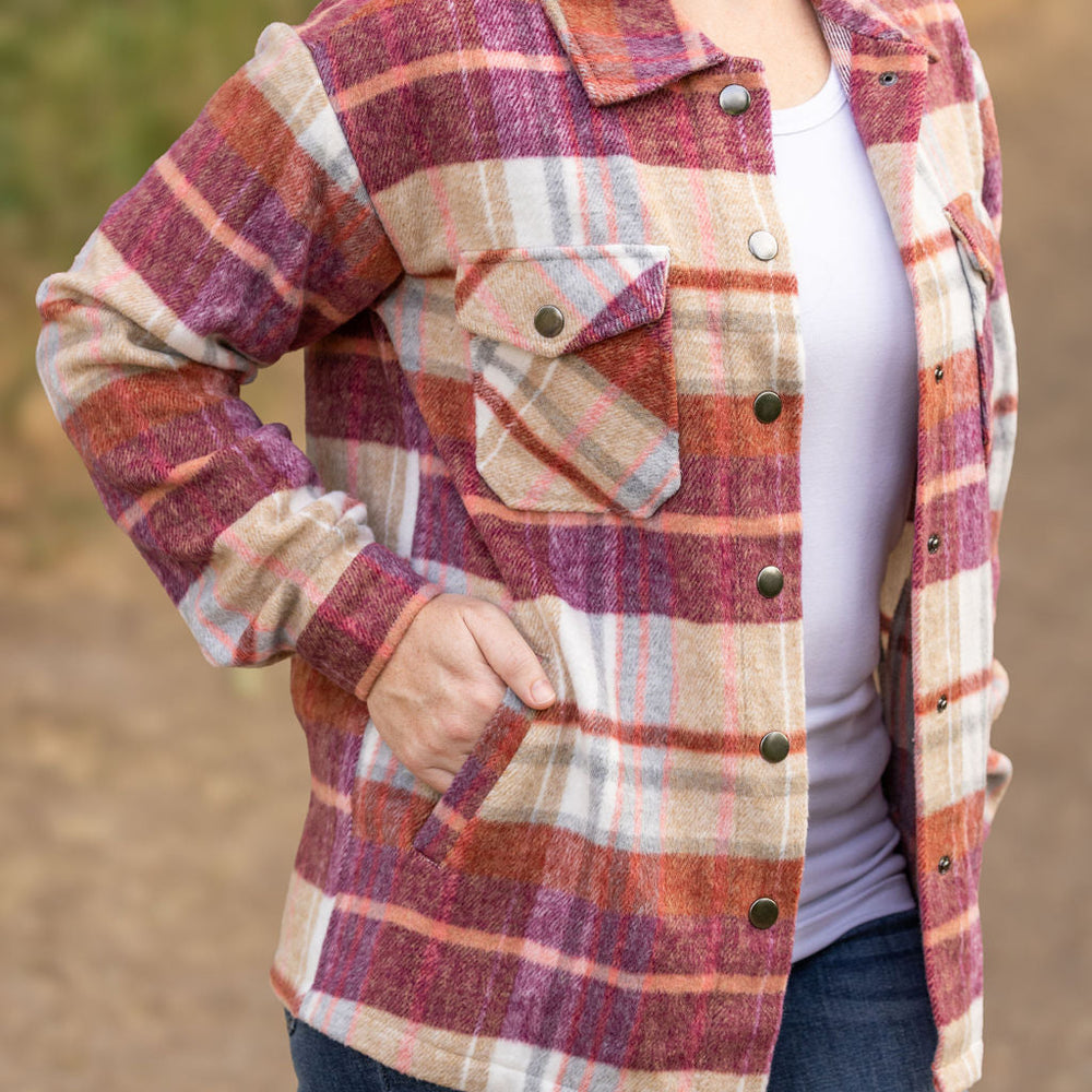 
                      
                        Norah Plaid Shacket - Sunset Plaid
                      
                    