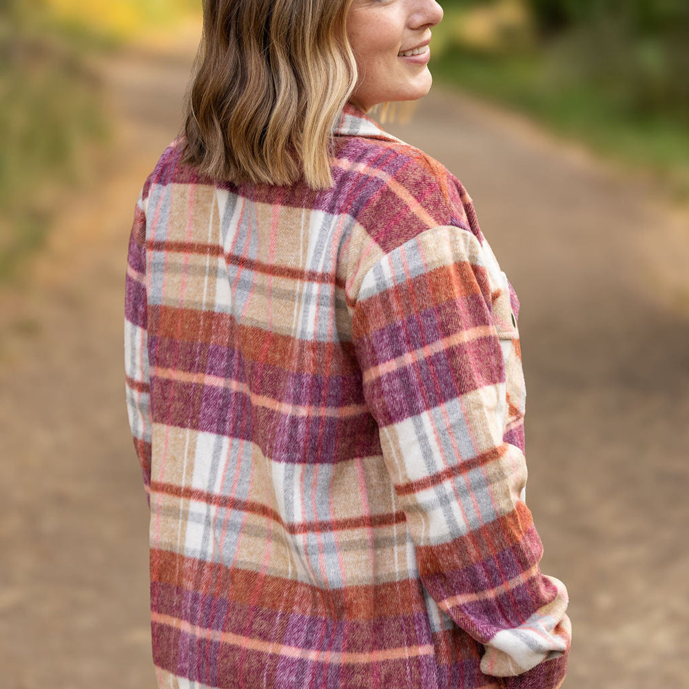 
                      
                        Norah Plaid Shacket - Sunset Plaid
                      
                    