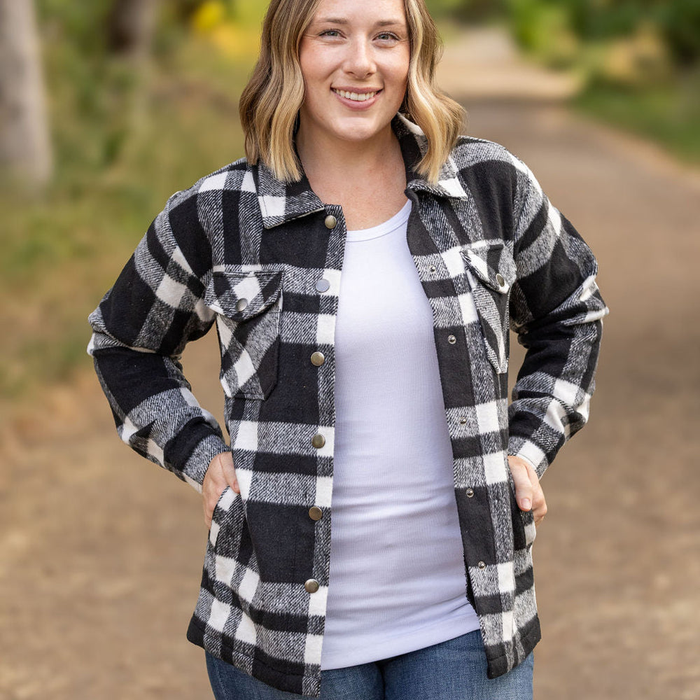 
                      
                        Norah Plaid Shacket - Classic Black and White
                      
                    